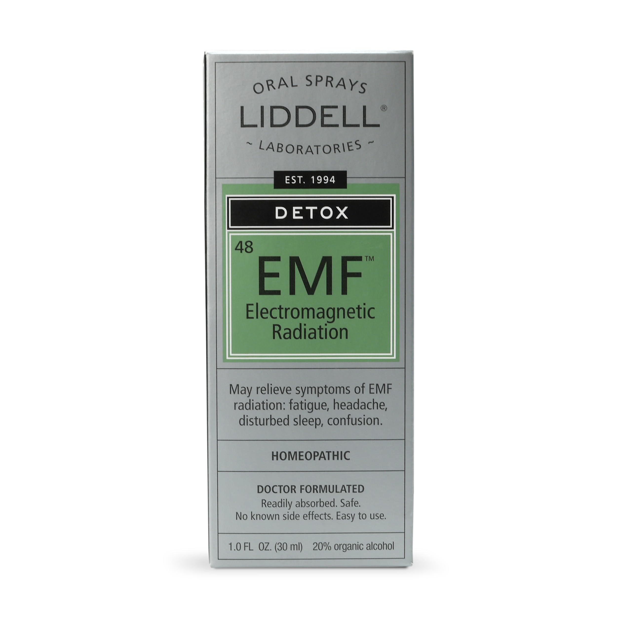 Liddell EMF spray on a desk for easy access