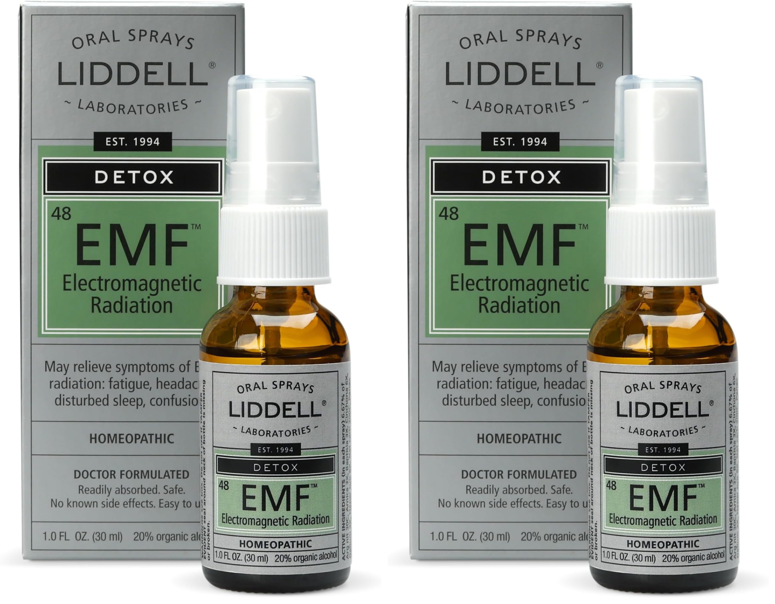 Liddell EMF spray bottle for on-the-go and natural support