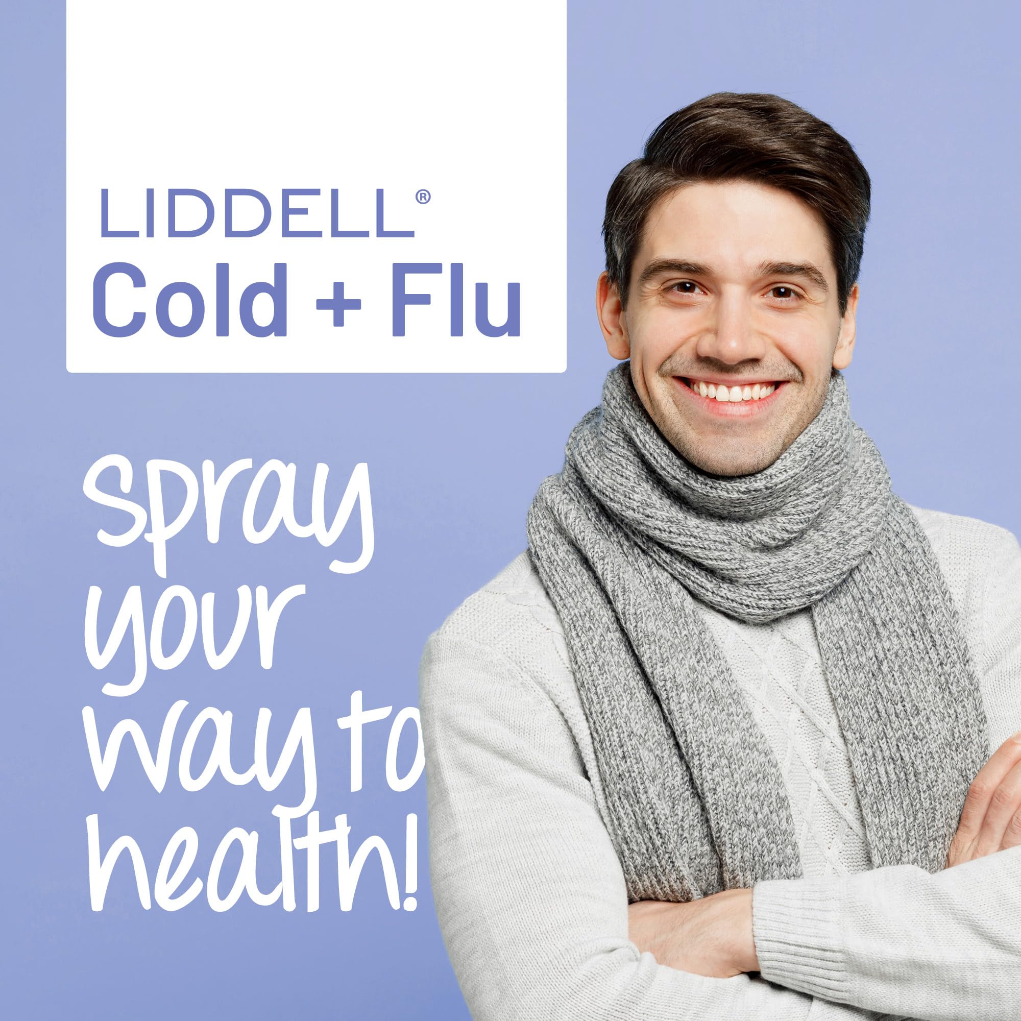 Liddell spray close-up shows measured dosing for convenient use.
