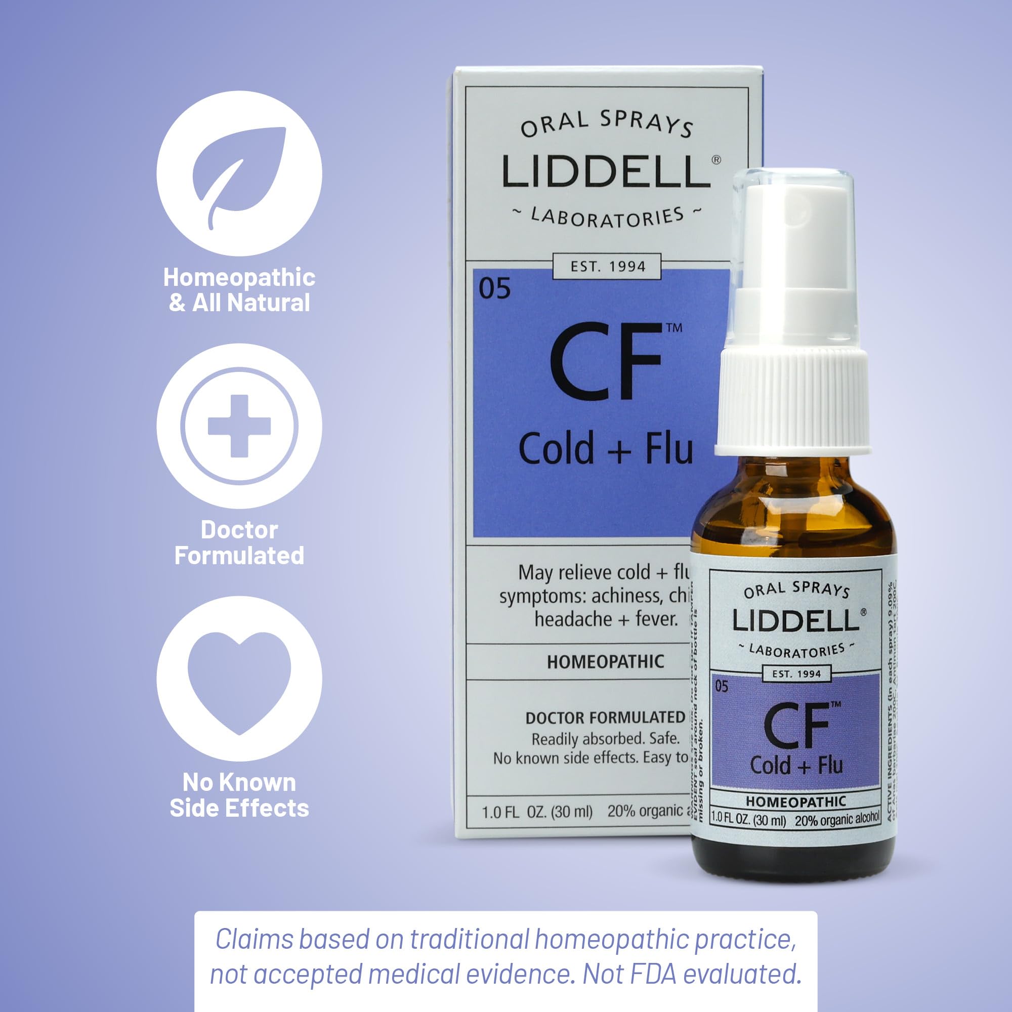 Liddell label emphasizes doctor formulation and natural ingredients.