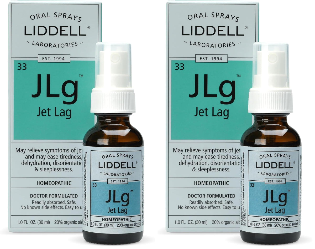 Liddell Jet Lag Remedy bottle front view for on-the-go relief
