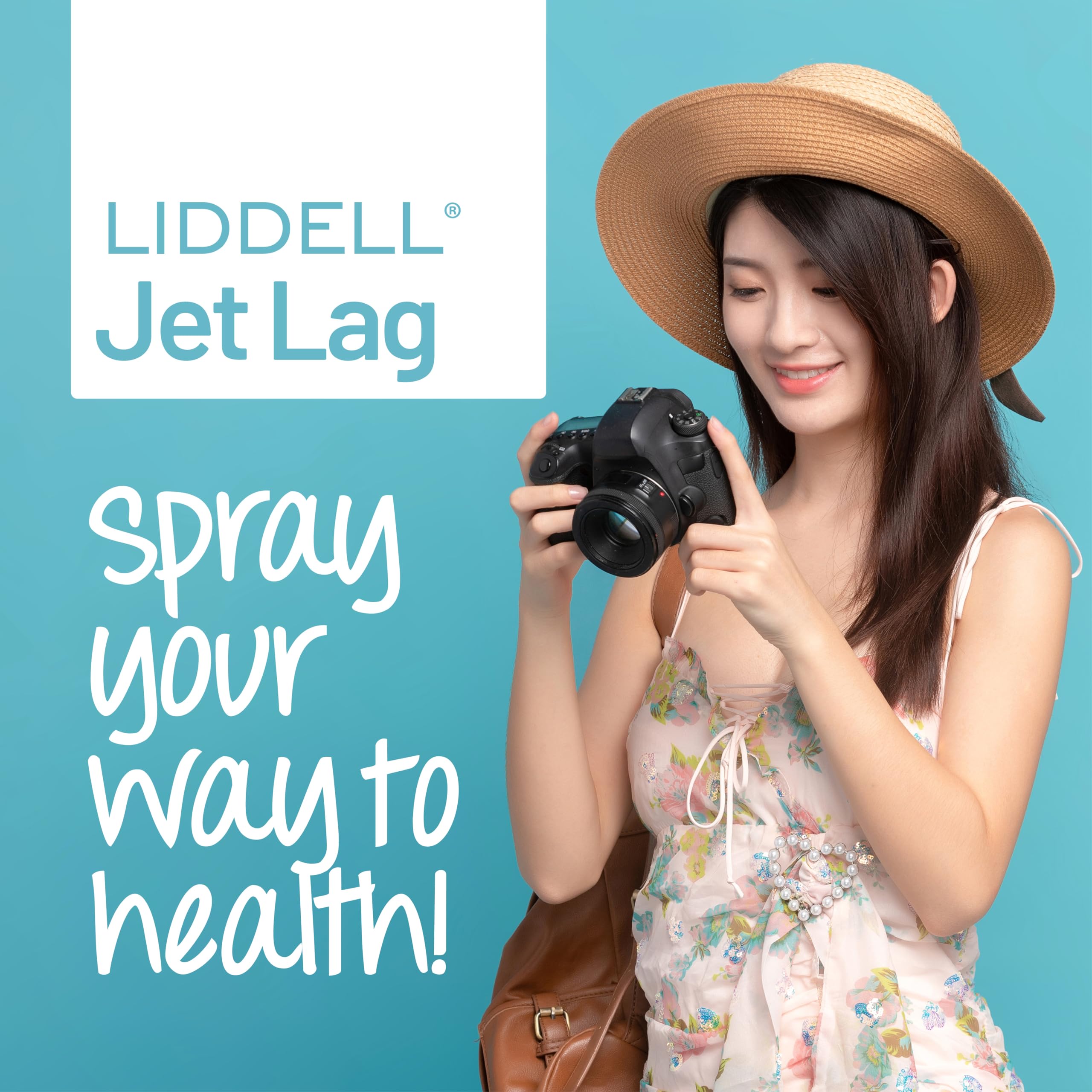 Liddell Jet Lag Remedy spray being dispensed under the tongue for quick uptake