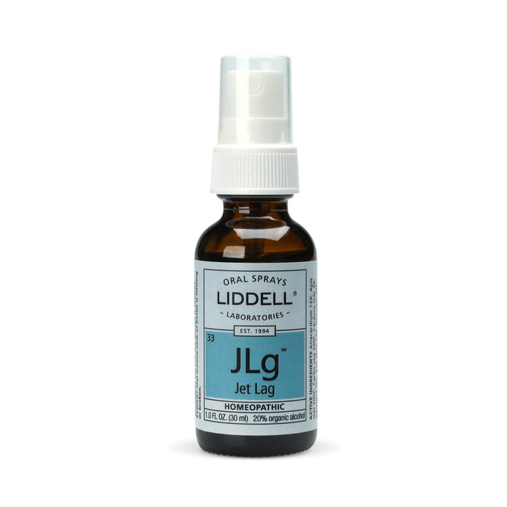 Liddell Jet Lag Remedy label close-up showing potency and ingredients