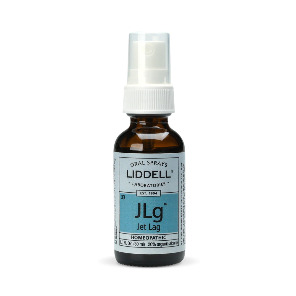 Liddell Jet Lag Remedy label close-up showing potency and ingredients