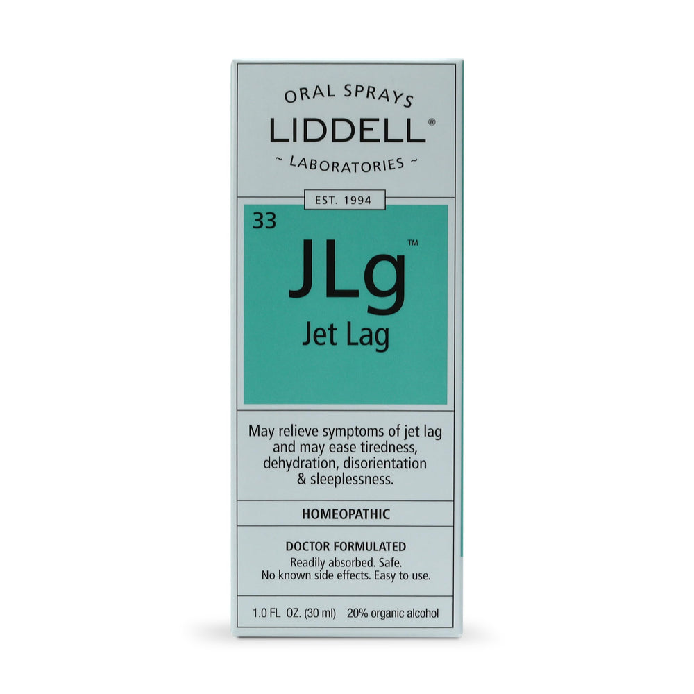 Liddell Jet Lag Remedy packaging box for travel-ready display
