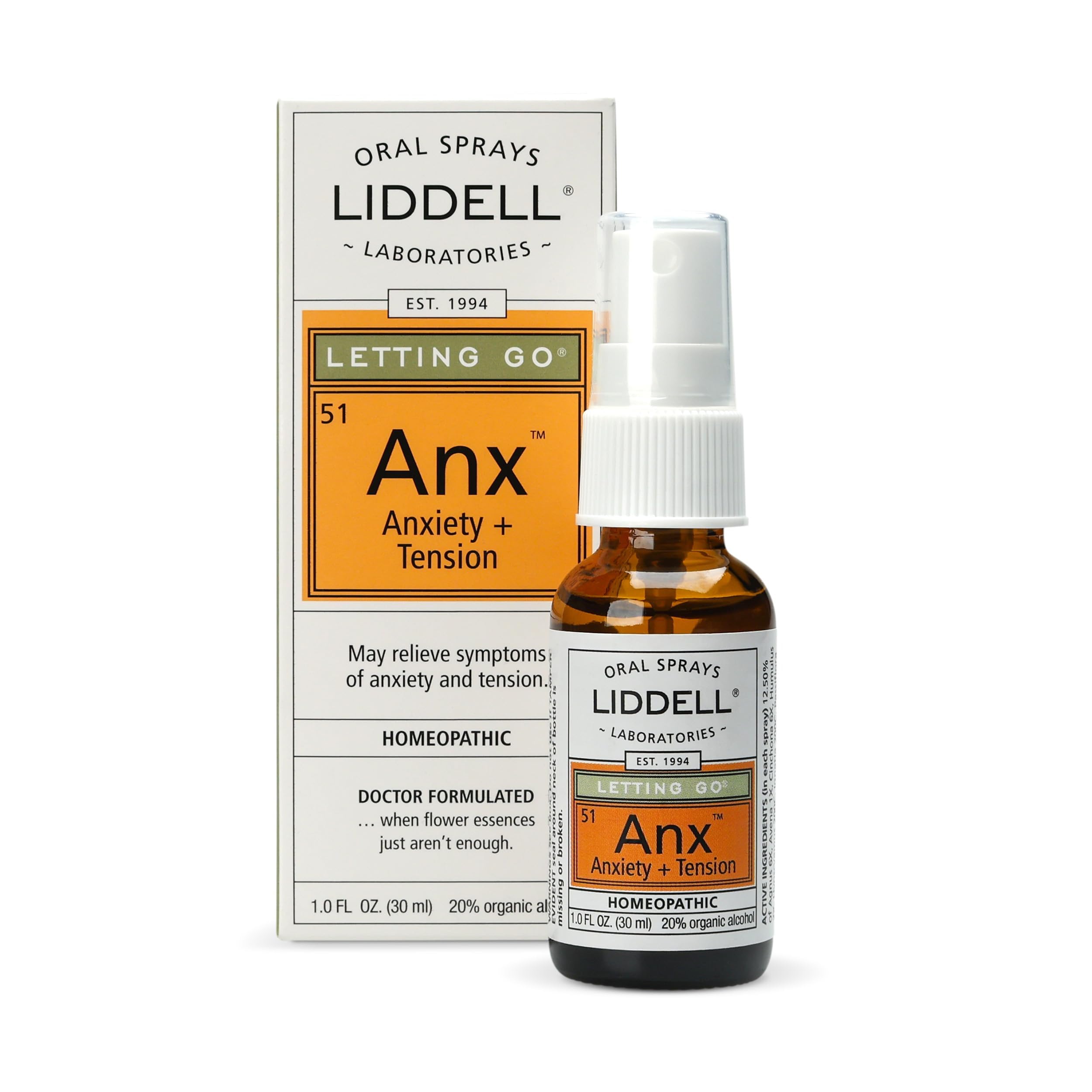 Liddell Letting Go bottle shown for quick under-tongue use.