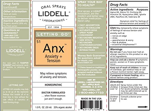 Front view of Liddell Letting Go packaging and bottle.