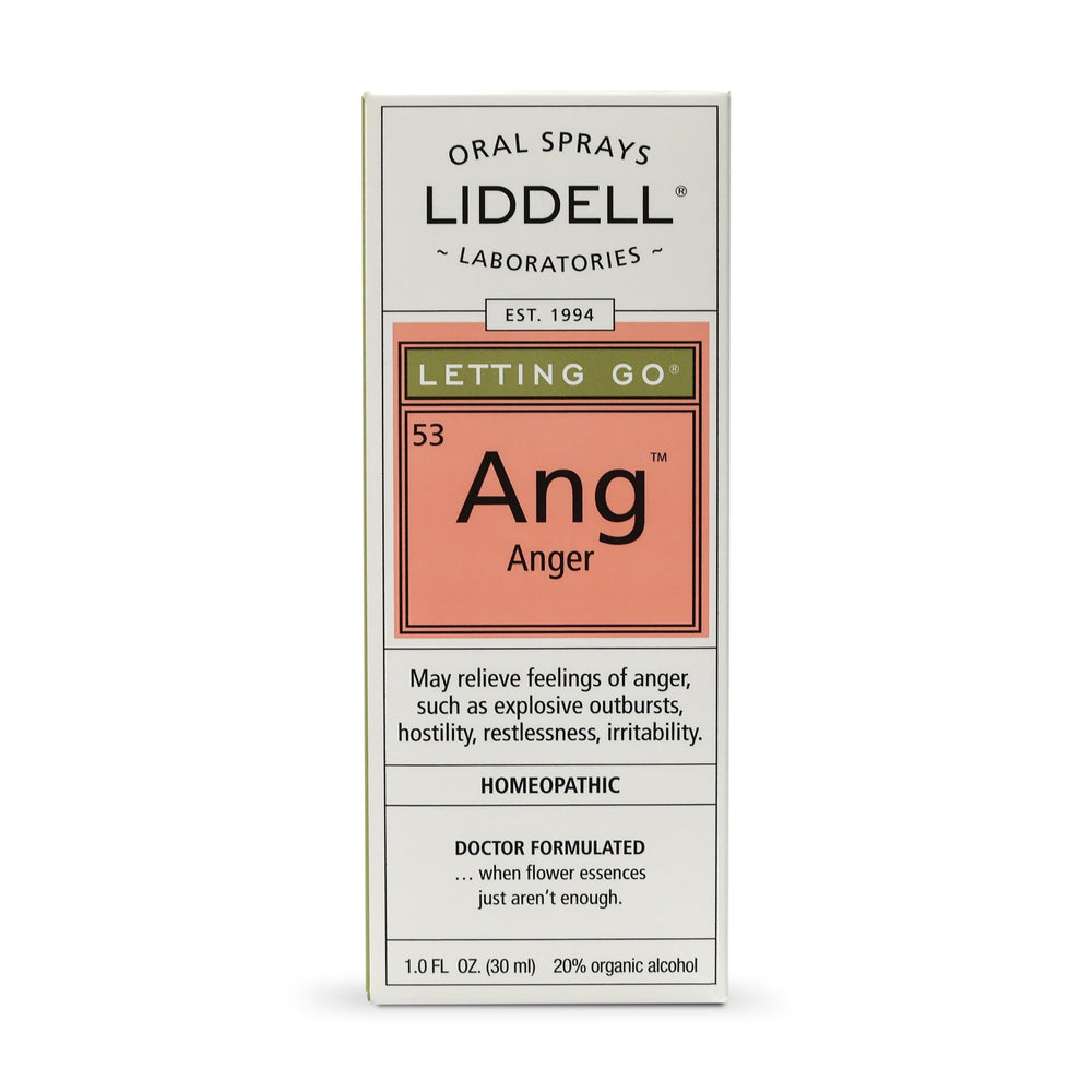 Liddell Letting Spray Go Anger label closeup shows branding.