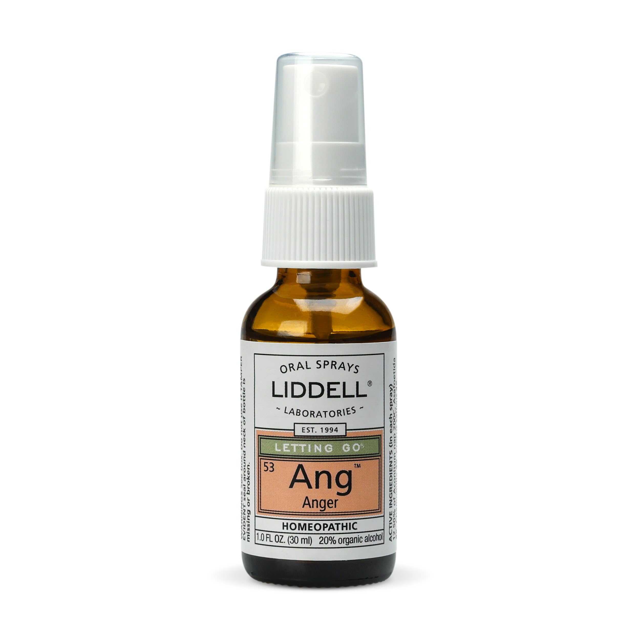 Liddell Letting Spray Go Anger under-tongue application demonstrates quick use.
