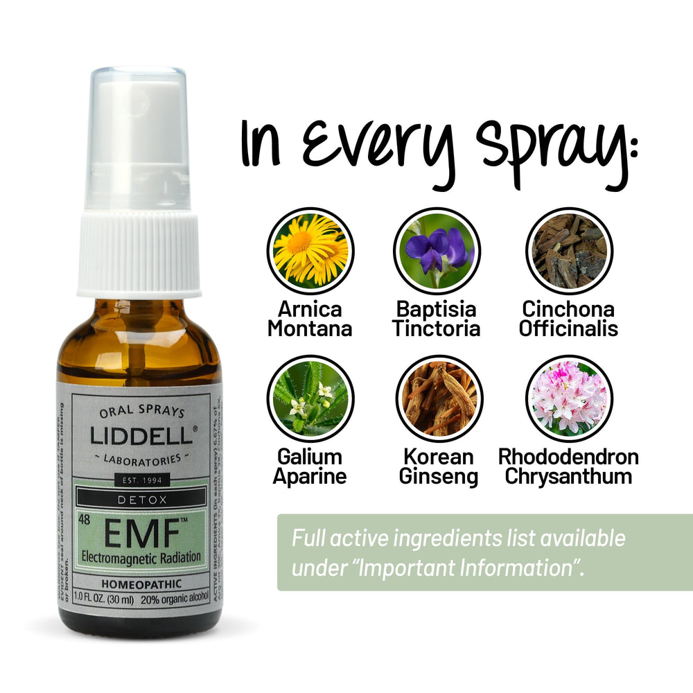 Liddell EMF spray emphasizes natural relief concept