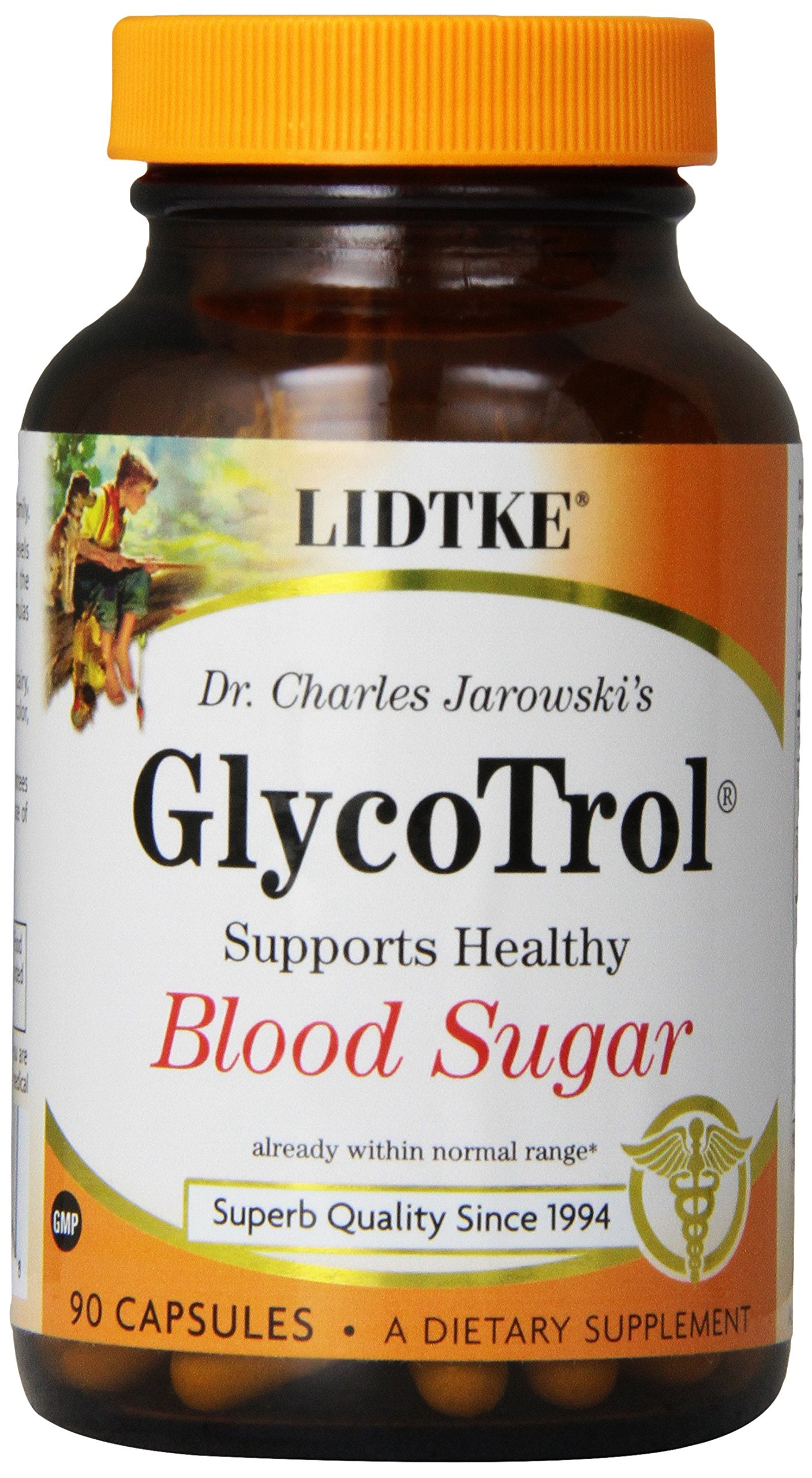 Lidtke Glycotrol bottle front view for daily supplement routine