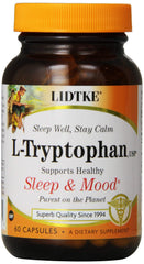 Lidtke L-Tryptophan capsules bottle with clear labeling.