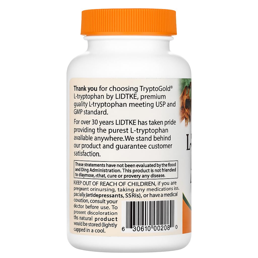 Close-up of Lidtke L-Tryptophan capsules highlighting capsule form for daily use.