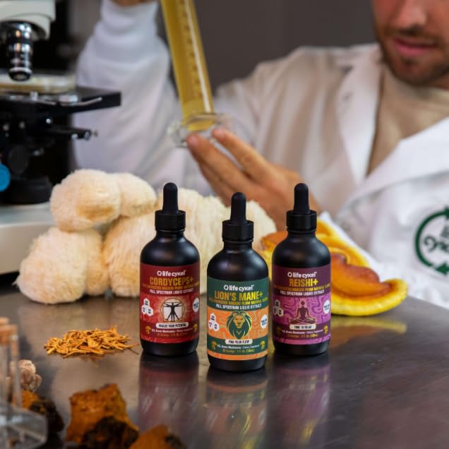 Life Cykel cordyceps close-up highlights athletic vitality potential.