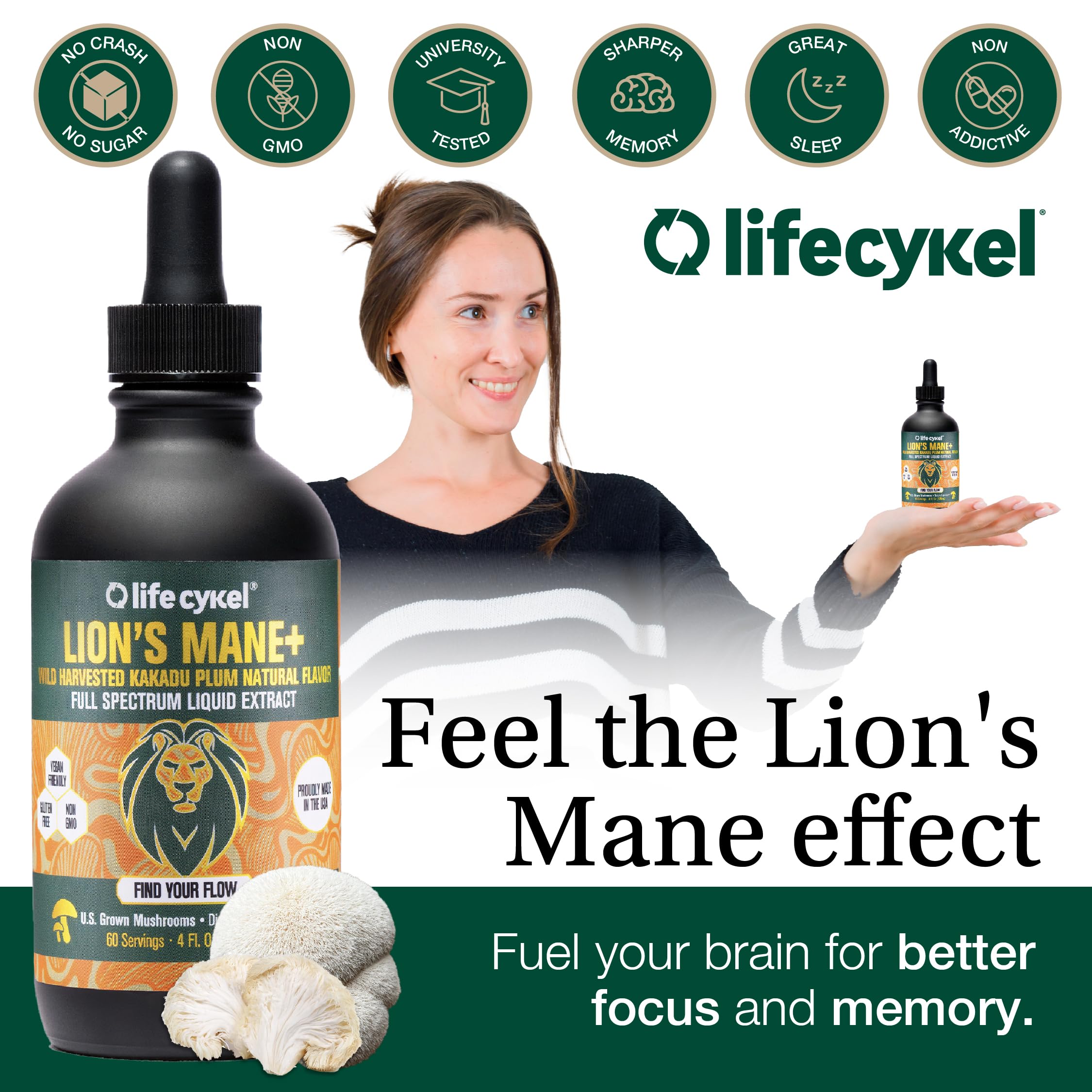 Double extraction process emphasizes potency and absorption in Life Cykel tincture.