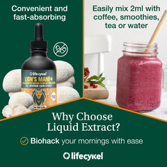 Life Cykel dropper close-up for quick absorption and easy daily use.