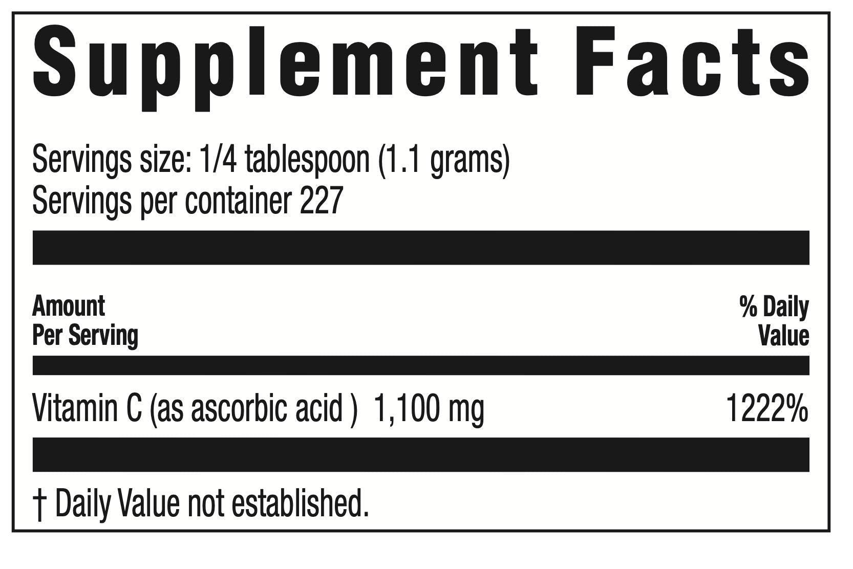 Life Enhancement Ultra Pure Vitamin C Powder scoop measuring a serving