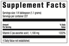 Life Enhancement Ultra Pure Vitamin C Powder scoop measuring a serving