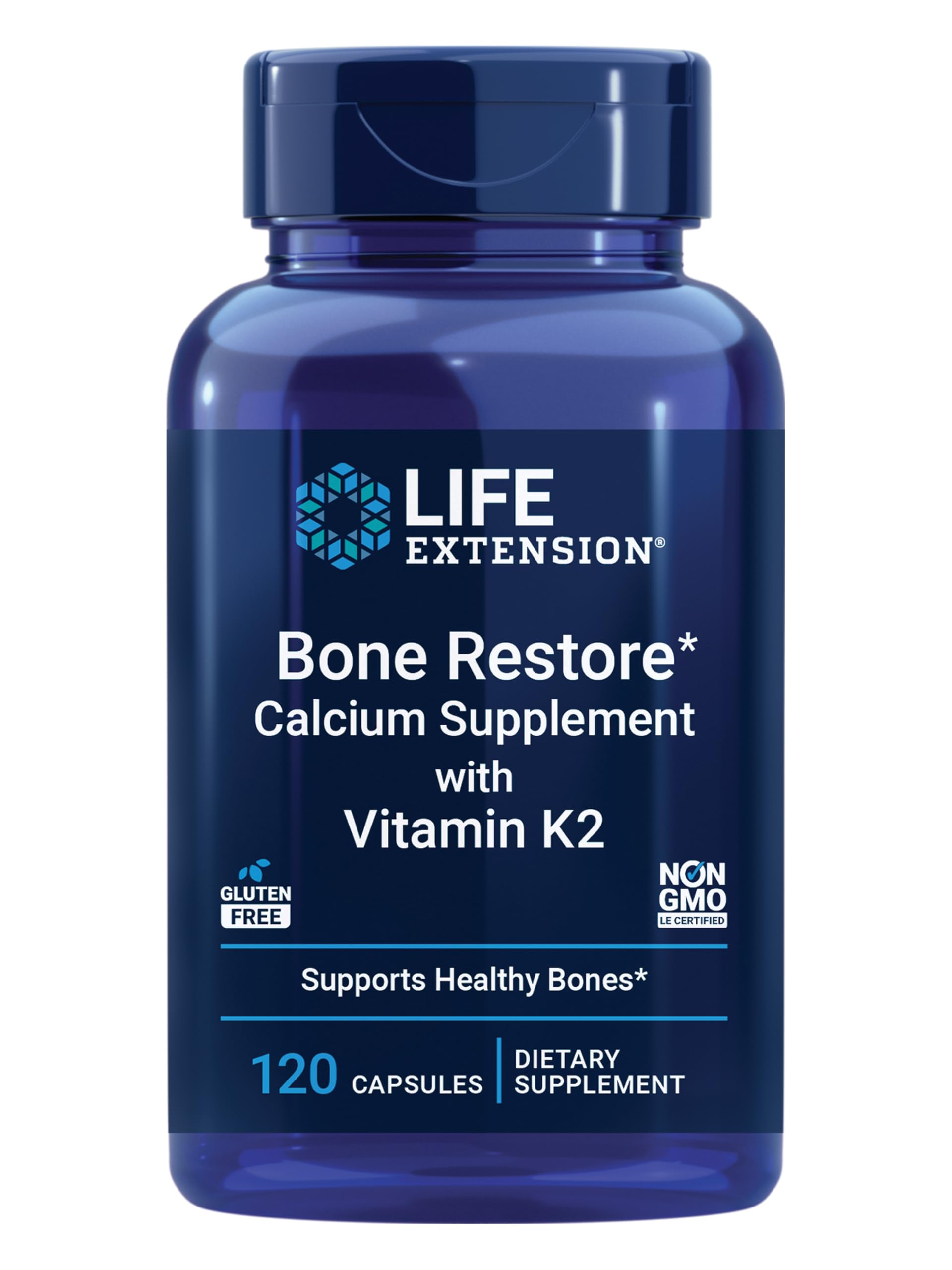 Life Extension Bone Restore bottle front signaling bone support.