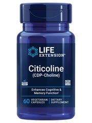 Life Extension Citicoline bottle front view promotes focus and mental clarity