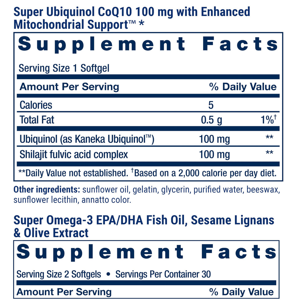 Life Extension Super Ubiquinol CoQ10 for mitochondrial support and energy