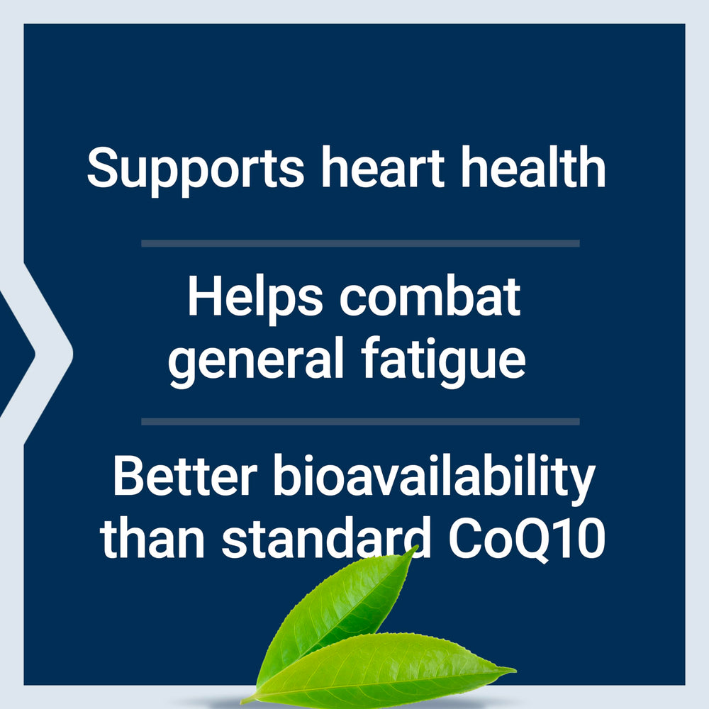 Life Extension heart health visual with CoQ10 antioxidant support.