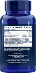 Life Extension D and K with Sea-Iodine capsules support bone and thyroid health.
