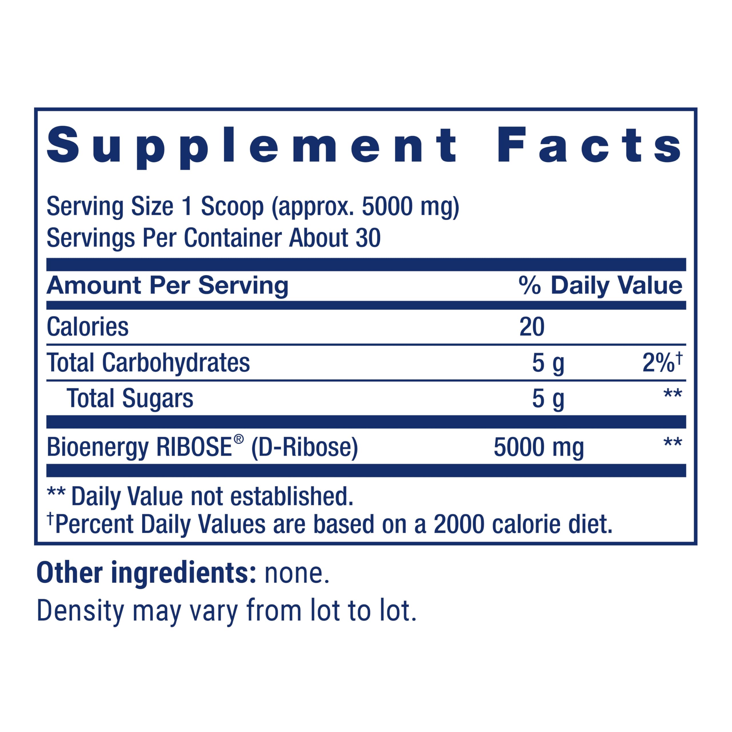 Life Extension D-Ribose Powder dissolves in liquids for quick use.
