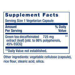 Life Extension label close-up highlights 725 mg polyphenol content