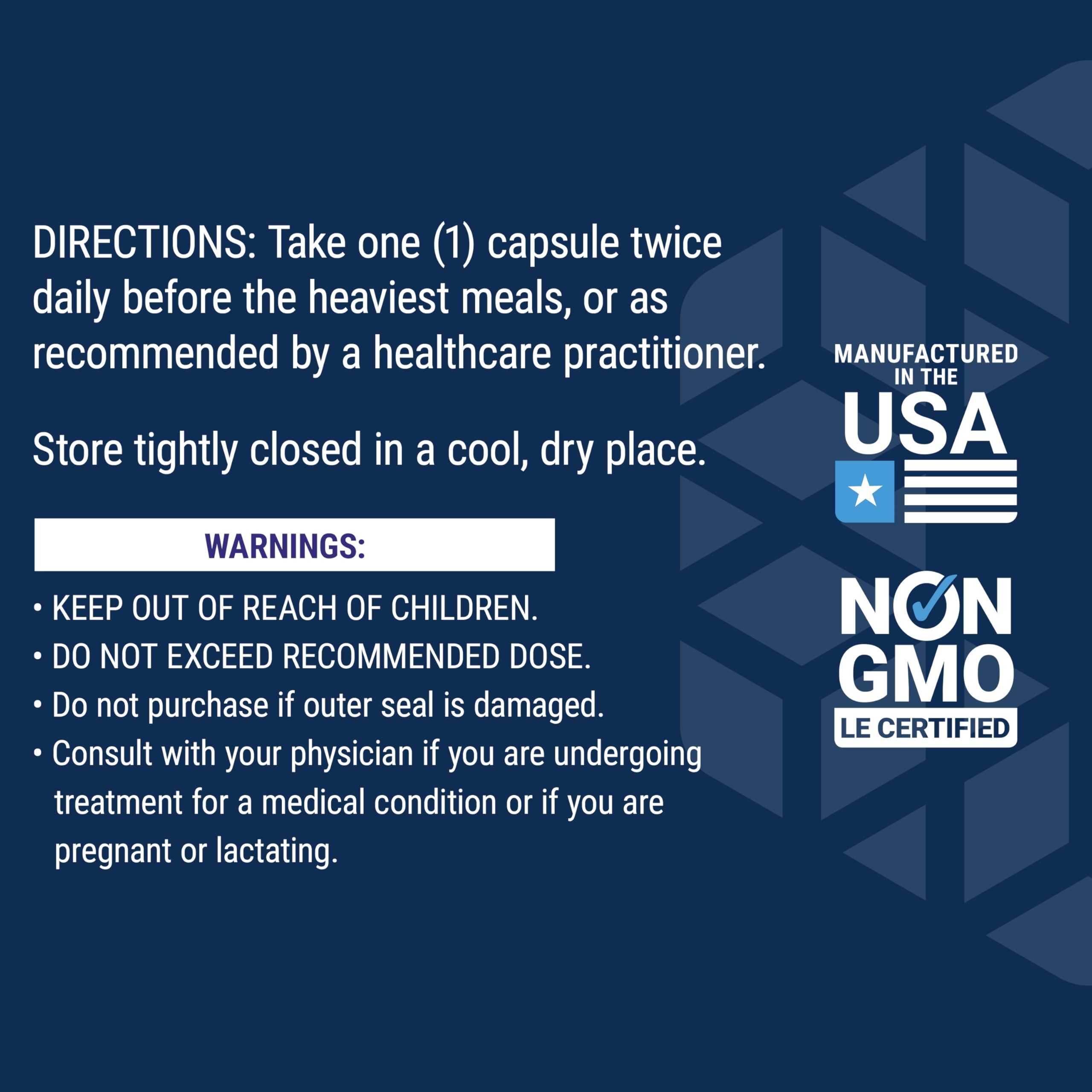 Life Extension Extraordinary Enzymes packaging indicates USA-made quality