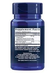 Life Extension FlorAssist bottle back shows ingredients and usage details