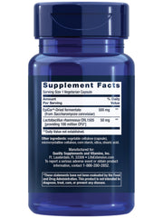 Life Extension FlorAssist Immune & Nasal Defense label highlighting key ingredients