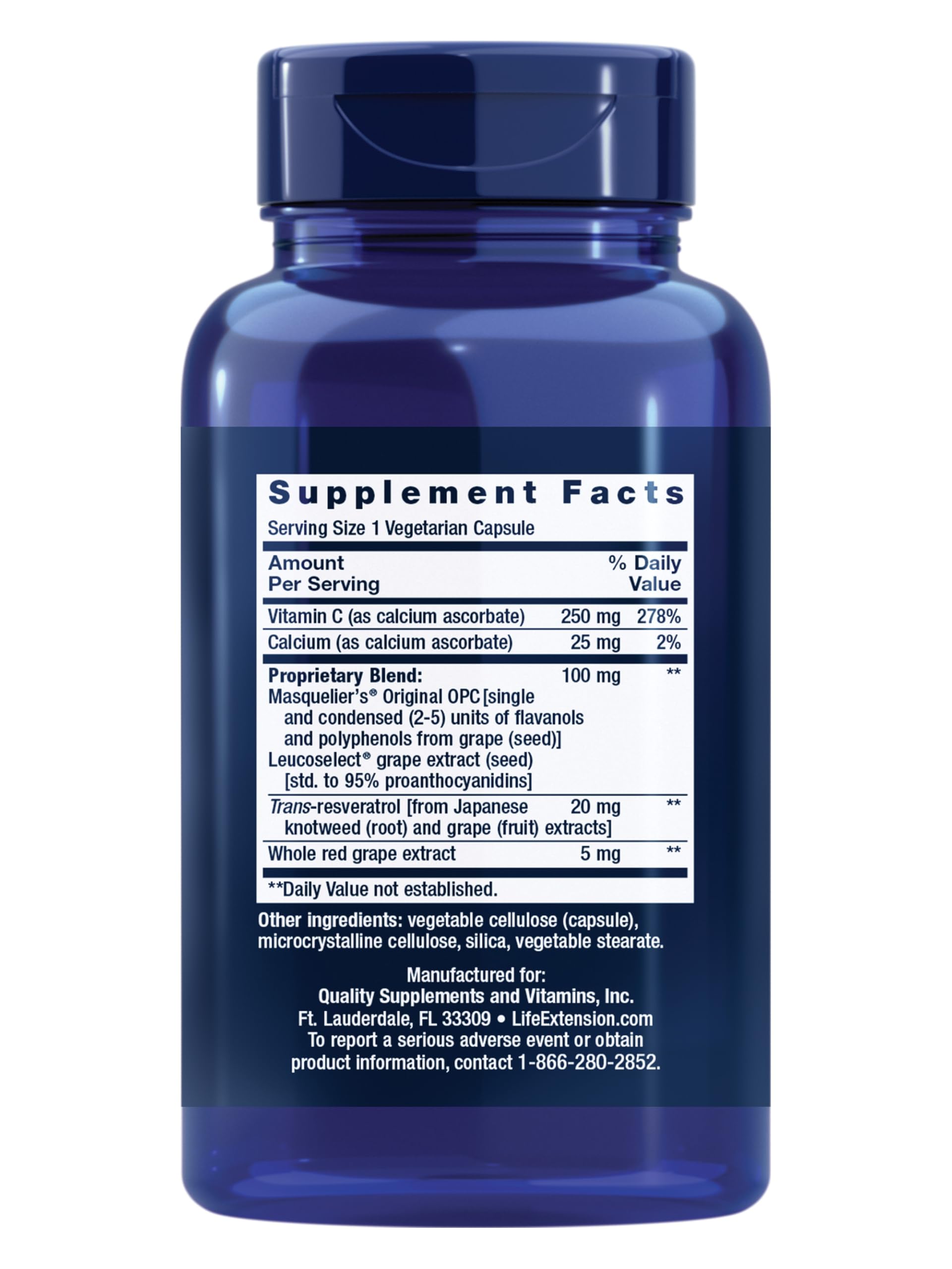 Life Extension Grapeseed Extract capsules for daily antioxidant support.