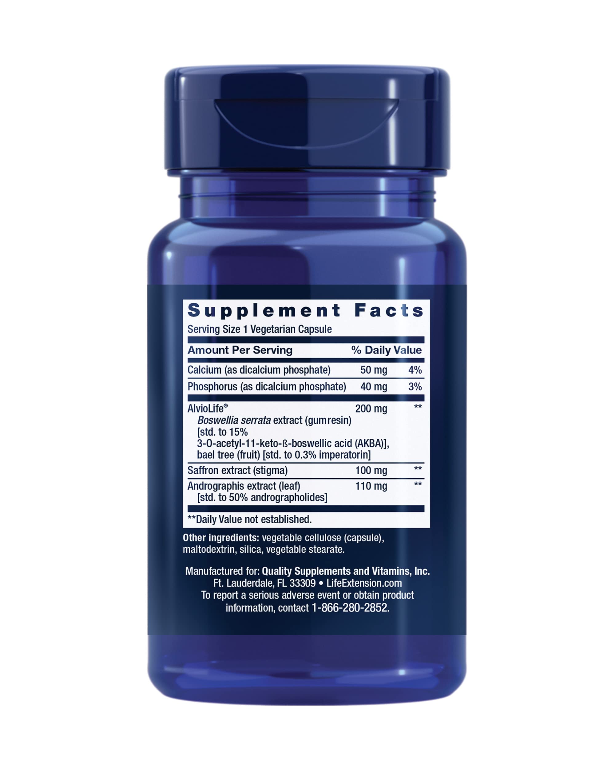 Life Extension Healthy Lungs bottle closeup highlights vegan, gluten-free capsules.