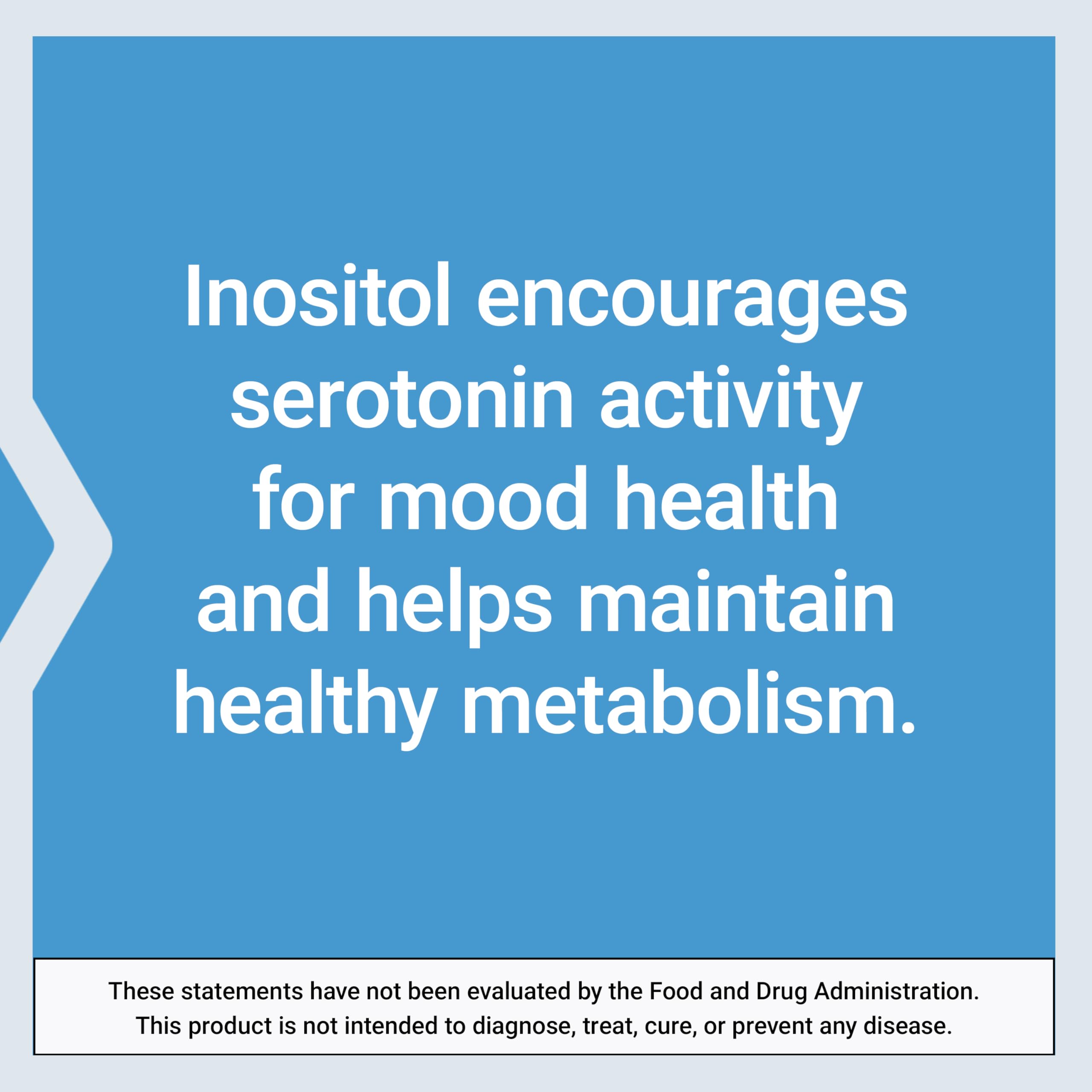 Life Extension Inositol bottle on a bedside table suggesting daily mood routine.