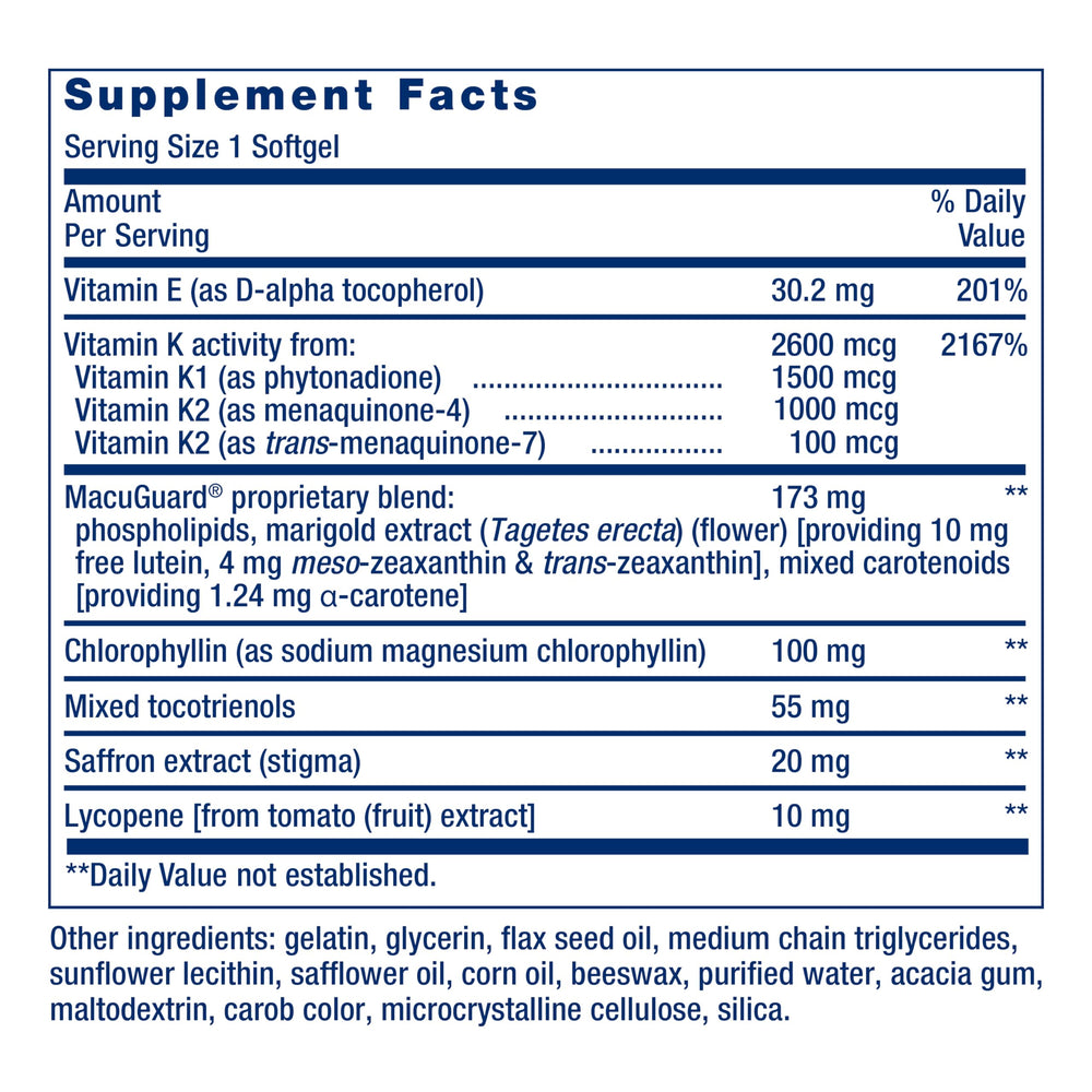 Life Extension Vitamin K1 and K2 complex capsules promoting balanced calcium support.