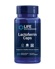 Life Extension Lactoferrin Caps bottle on shelf promoting daily immune wellness