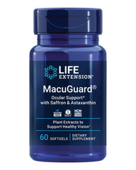 Life Extension MacuGuard ocular bottle pour showcasing premium eye health support.