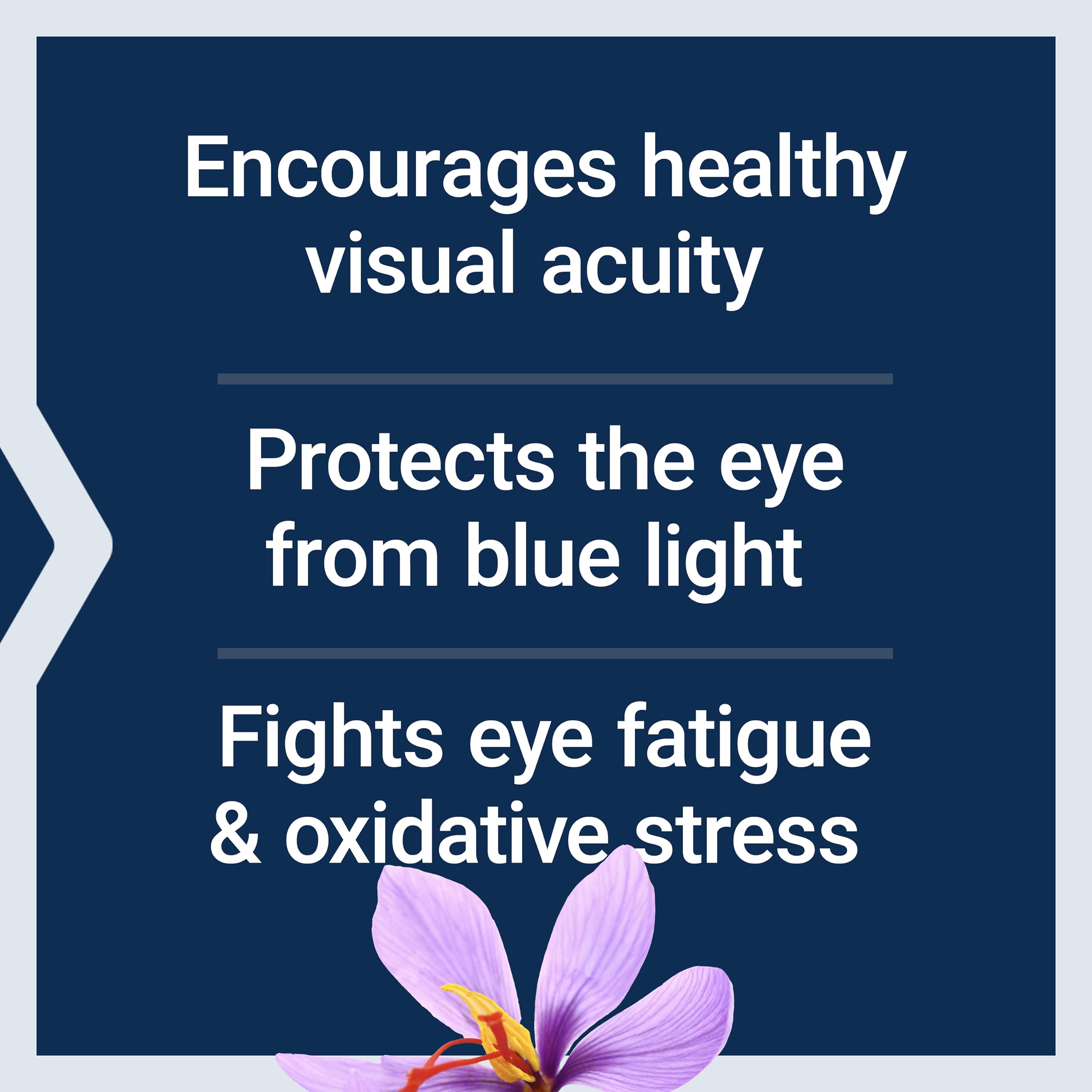 Life Extension MacuGuard saffron extract emphasizes sharp vision support.