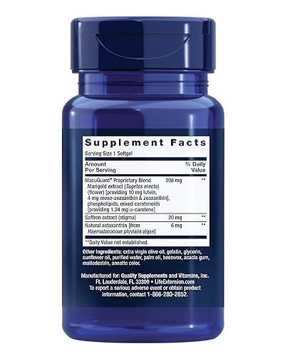 Life Extension MacuGuard softgels closeup for convenient daily eye support.
