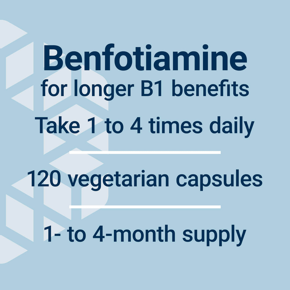 Life Extension Mega Benfotiamine close-up pill emphasizes fast absorption potential.