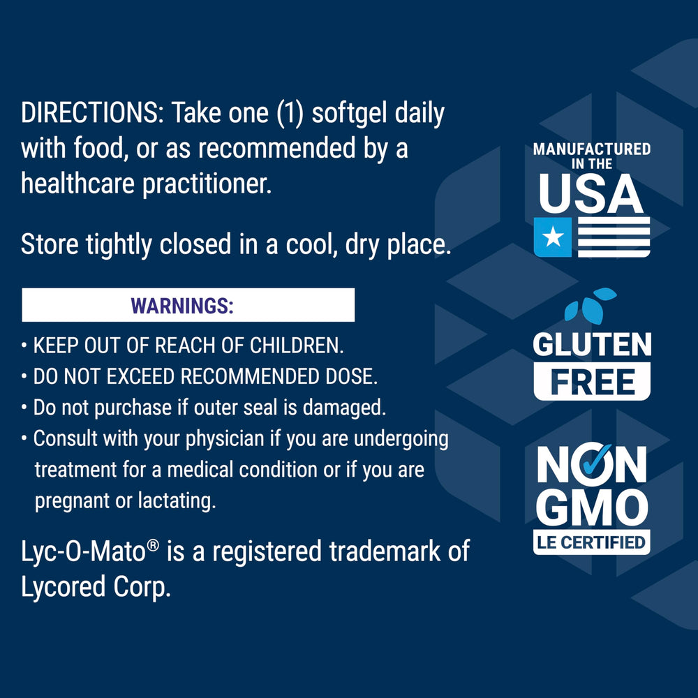 Life Extension Mega Lycopene USA-made stamp emphasizes domestic manufacturing.