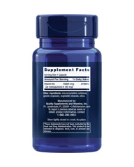 Dosage graphic for Life Extension Mega Vitamin K2 highlights 45 mg per serving.