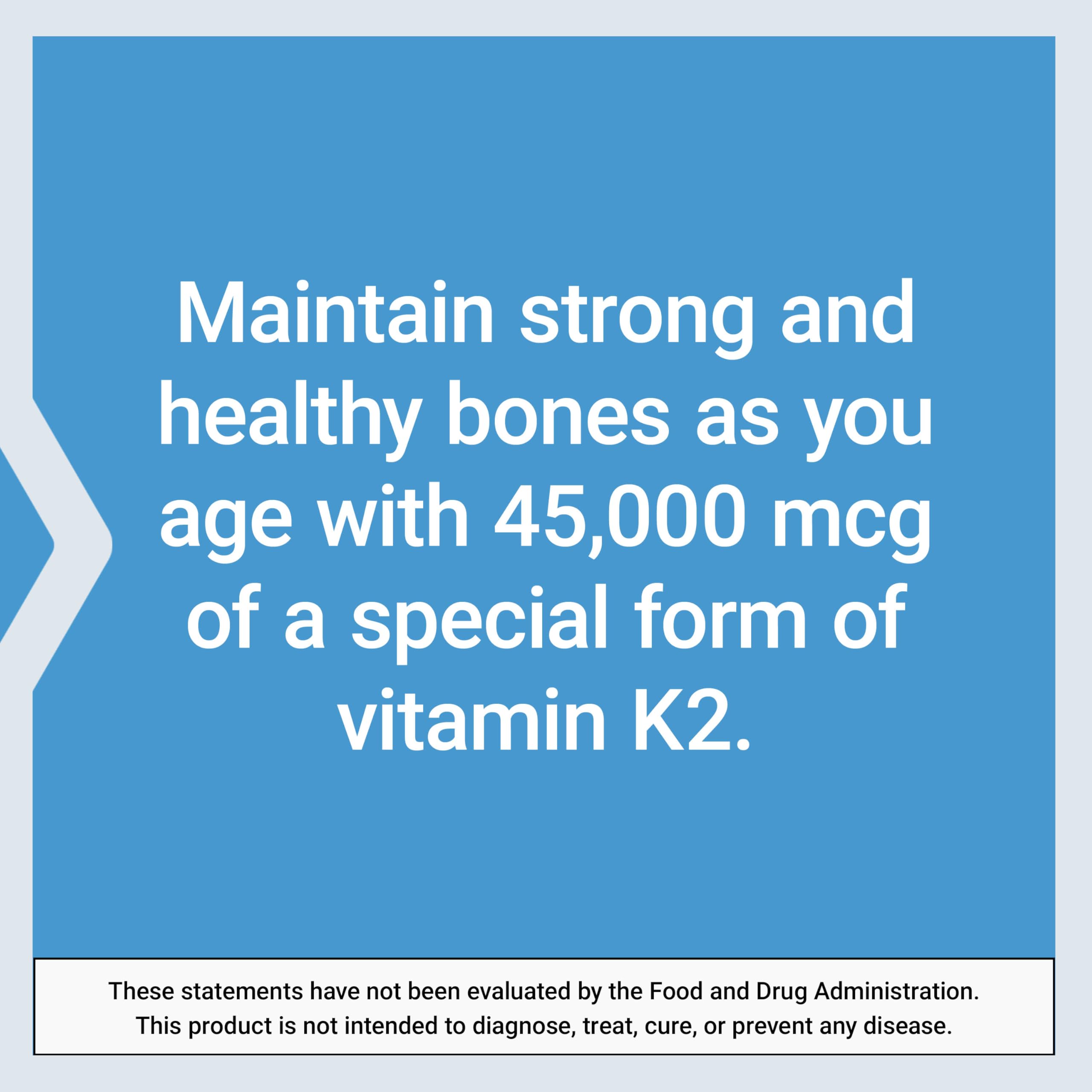 Life Extension Mega Vitamin K2 bottle produced in the USA.