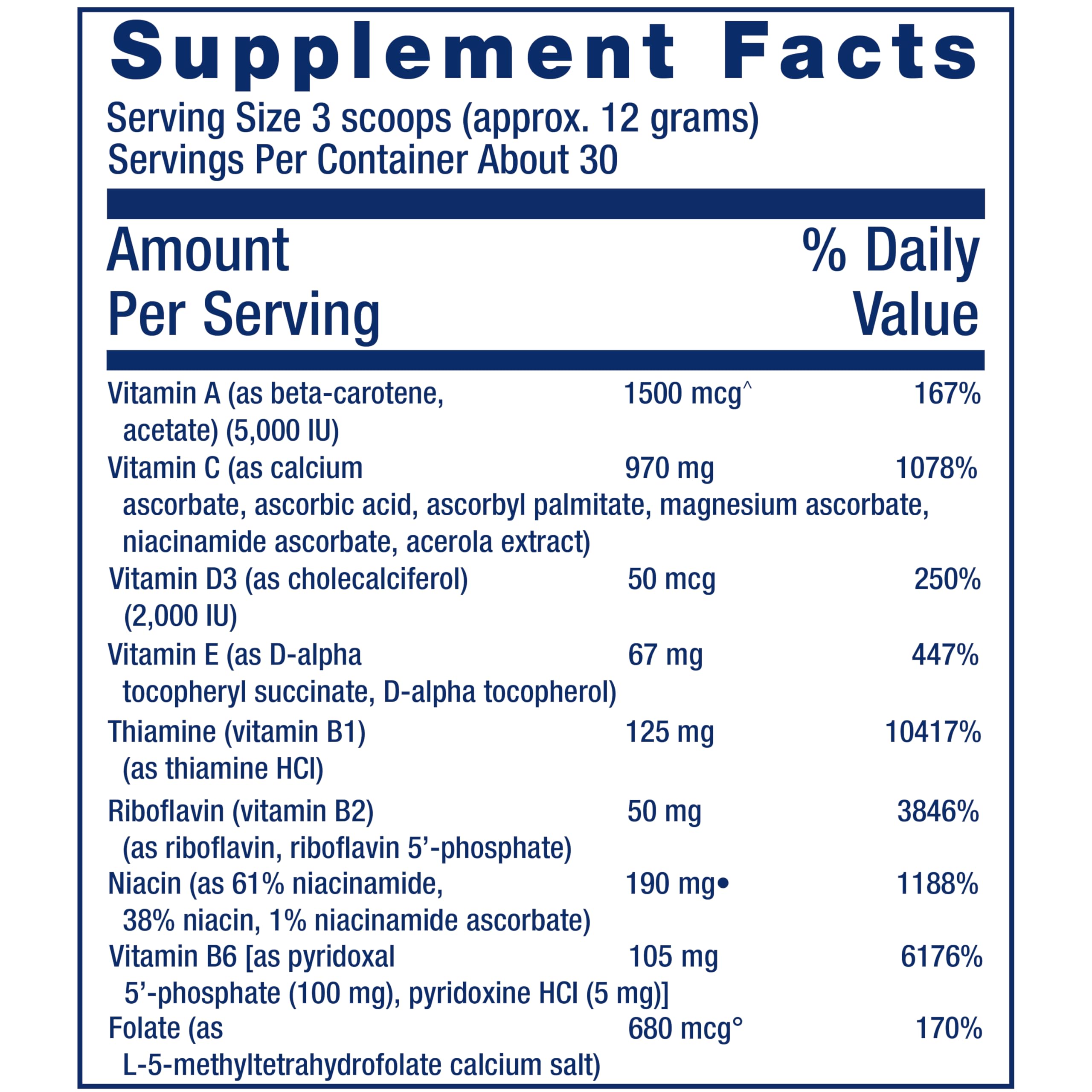 Life Extension Mix Powder label detail highlights nutrients.
