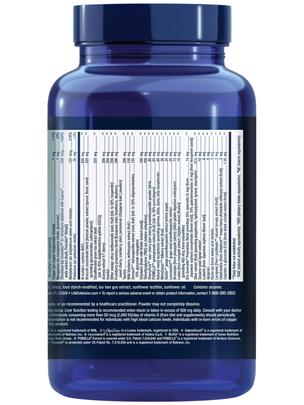 Life Extension Mix Powder tub front showing convenient daily use.