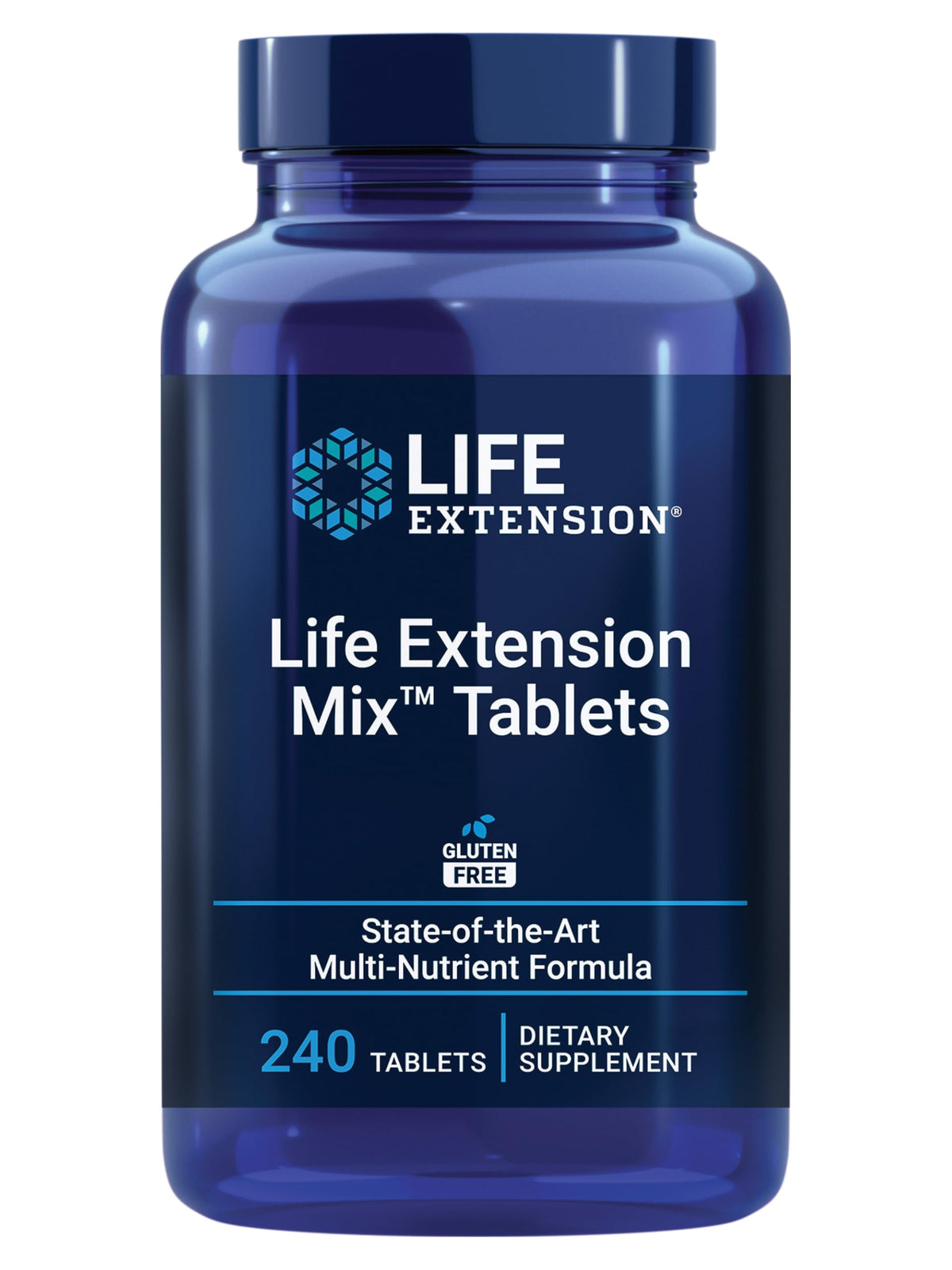 Life Extension Mix bottle front shows high-potency formula for daily support.