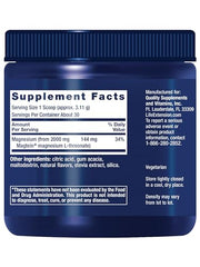 Life Extension Neuro-Mag Tropical Punch scoop beside the bottle for precise serving.