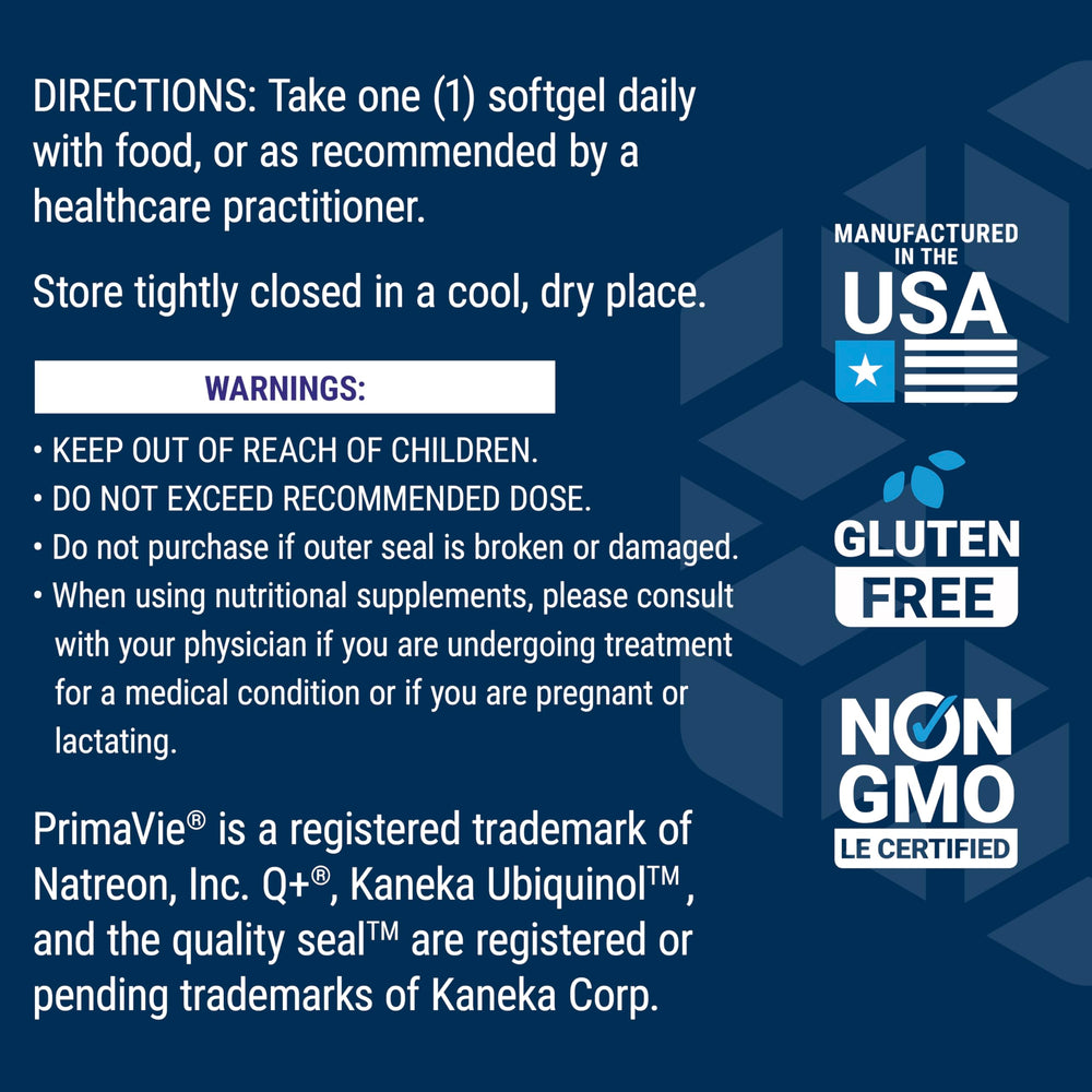Life Extension non-GMO and gluten-free label emphasizing purity.