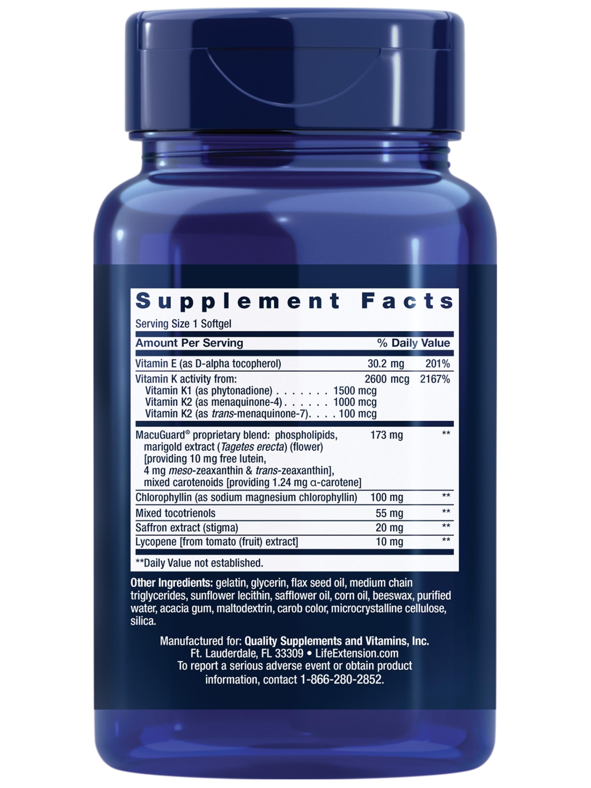 Close-up of Life Extension softgels highlighting easy daily ingestion.